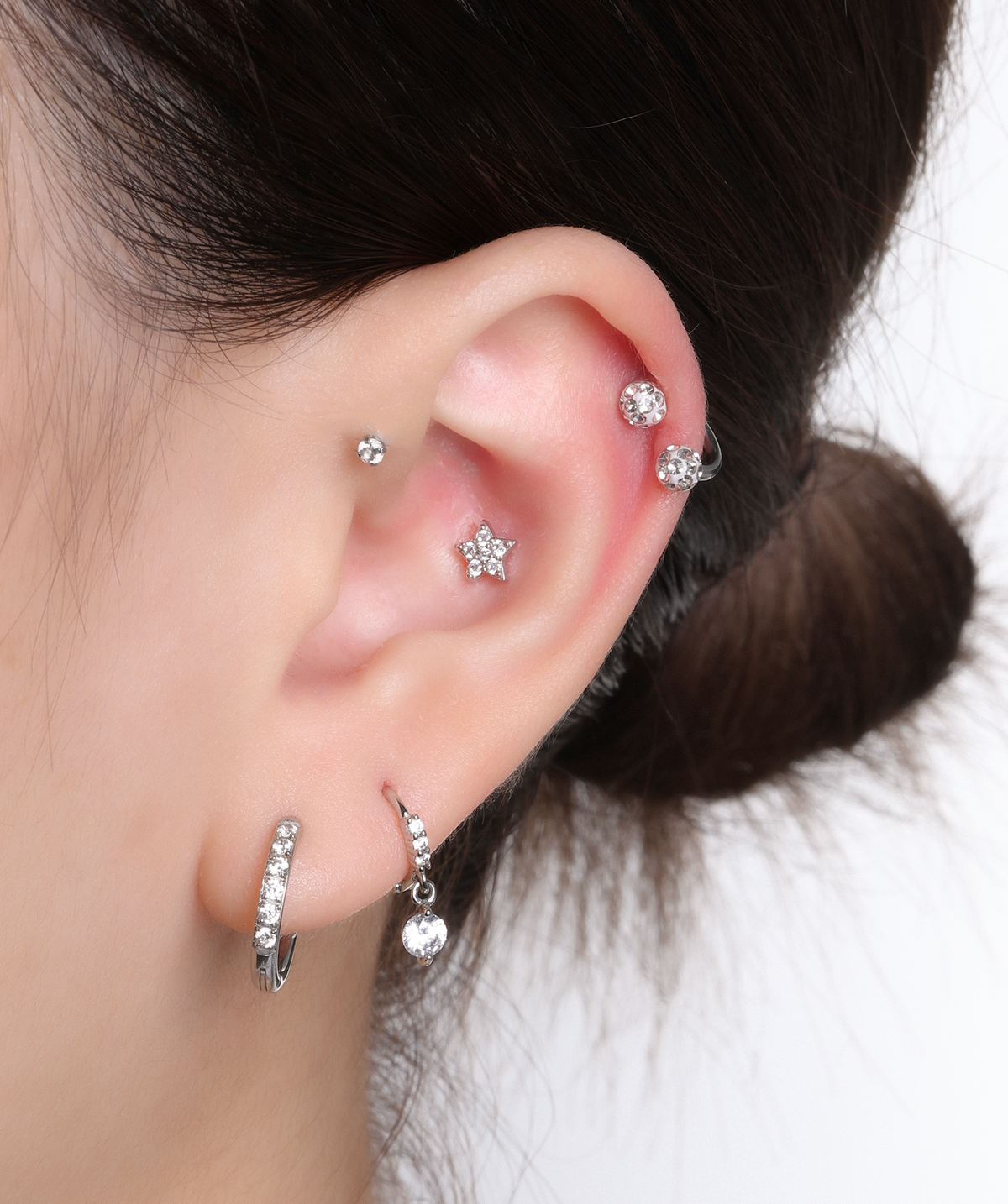 Glow Horseshoe Ring - Stainless Steel - Upper Lobe, Helix, Conch - Oumo Jewelry