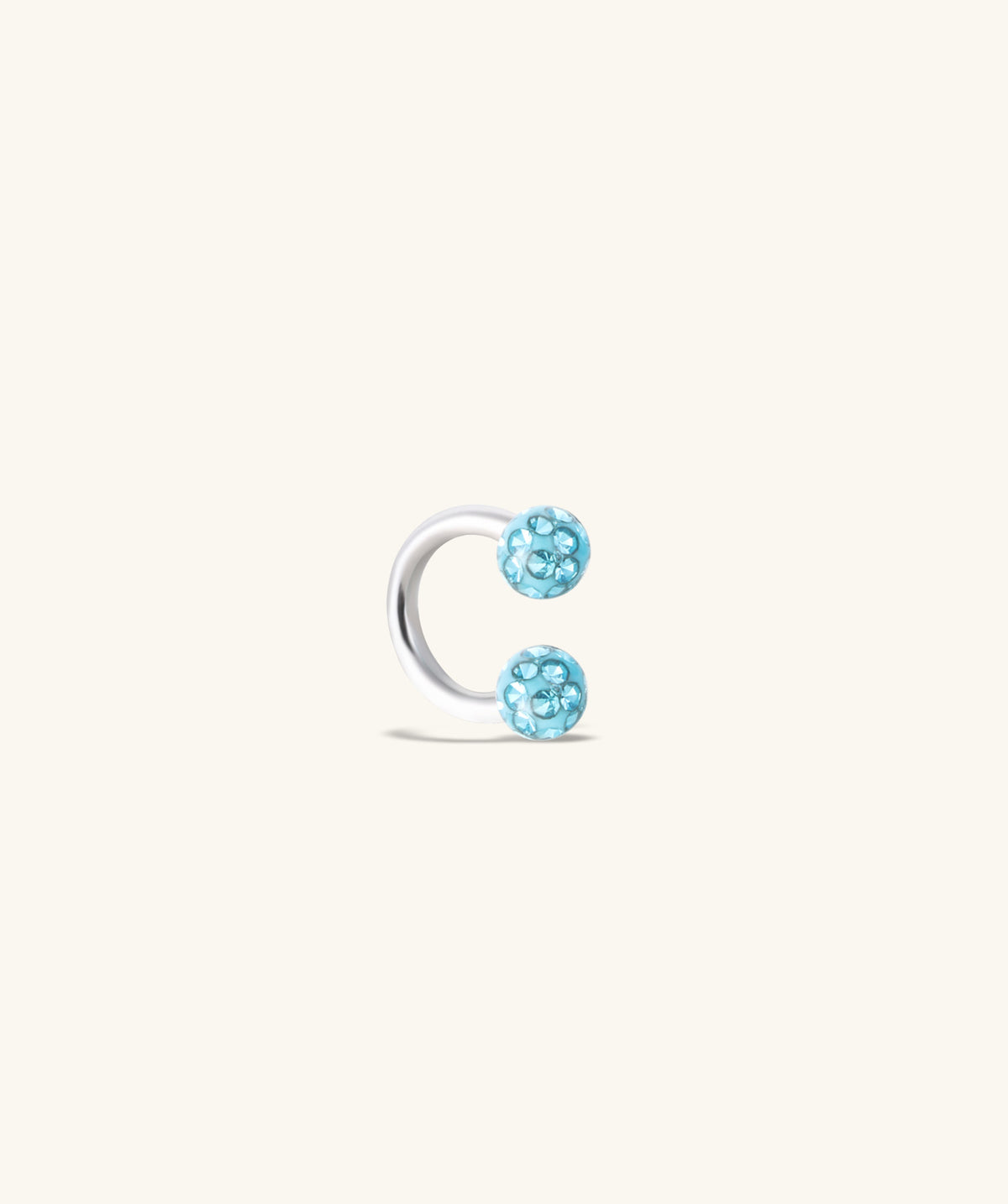 Glow Horseshoe Ring - Stainless Steel - Upper Lobe, Helix, Conch - Oumo Jewelry