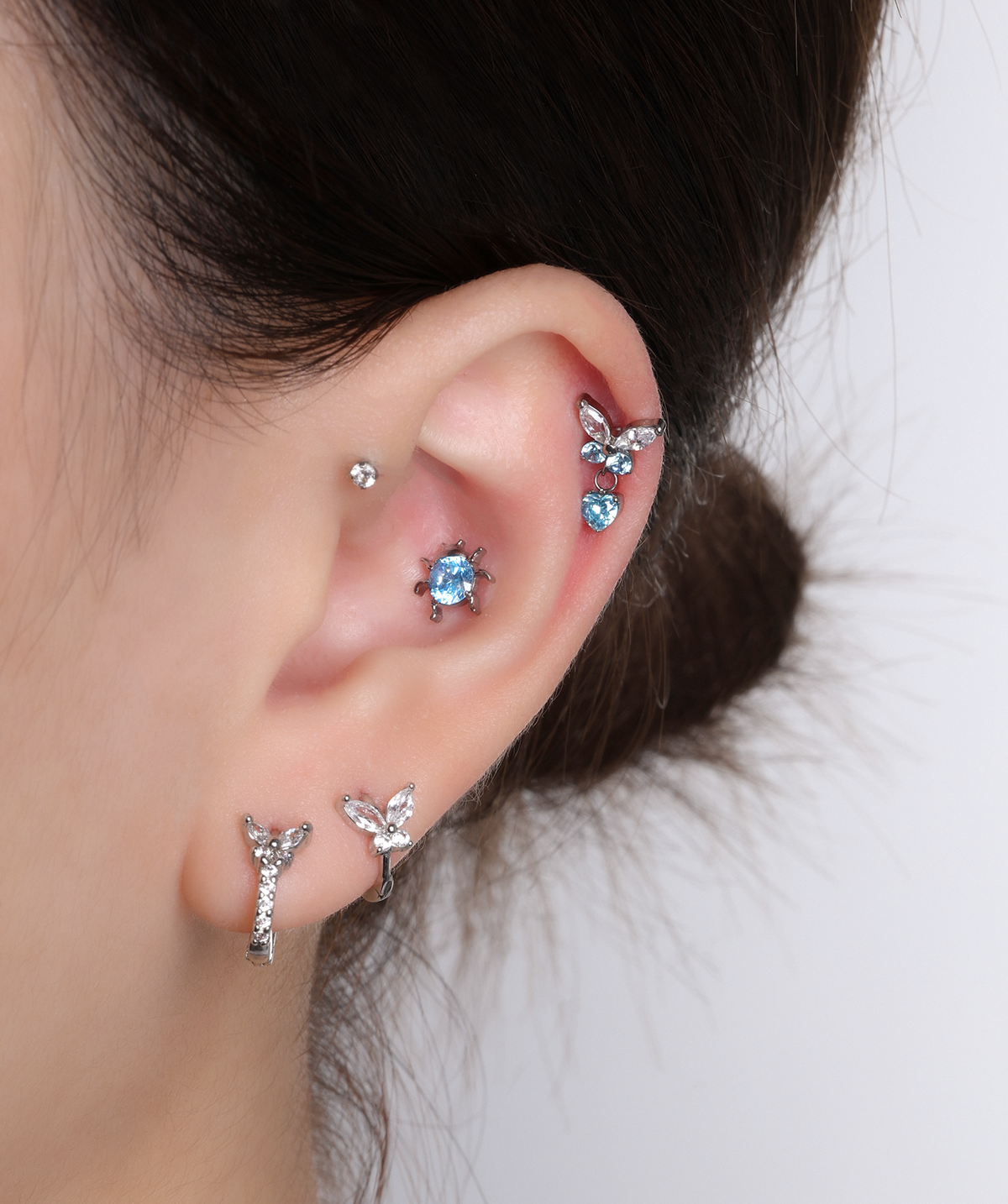 Titanium Ladybug Stud - Titanium - Helix, Upper Lobe, Conch - Oumo Jewelry