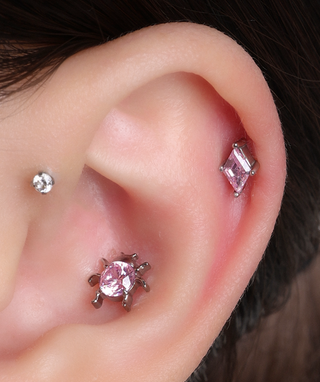 Titanium Ladybug Stud - OumoJewelry