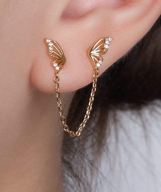 Butterfly Drop Chain - OumoJewelry
