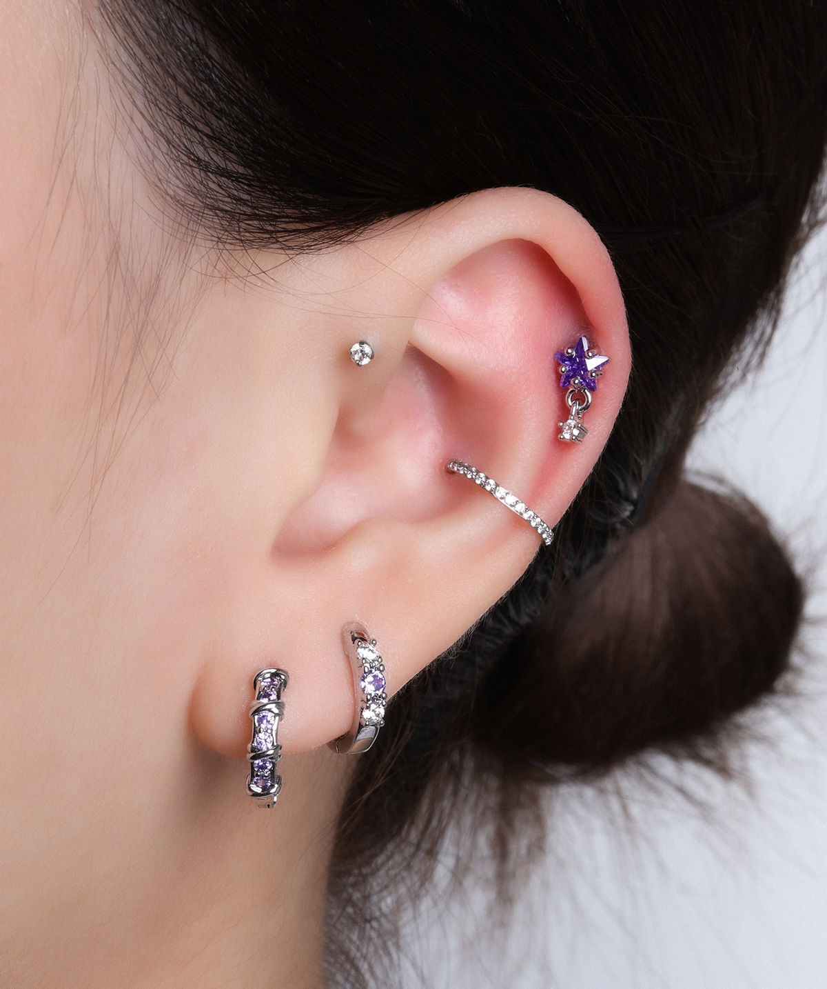 Candy Hoop - Brass - Upper Lobe, Helix - Oumo Jewelry