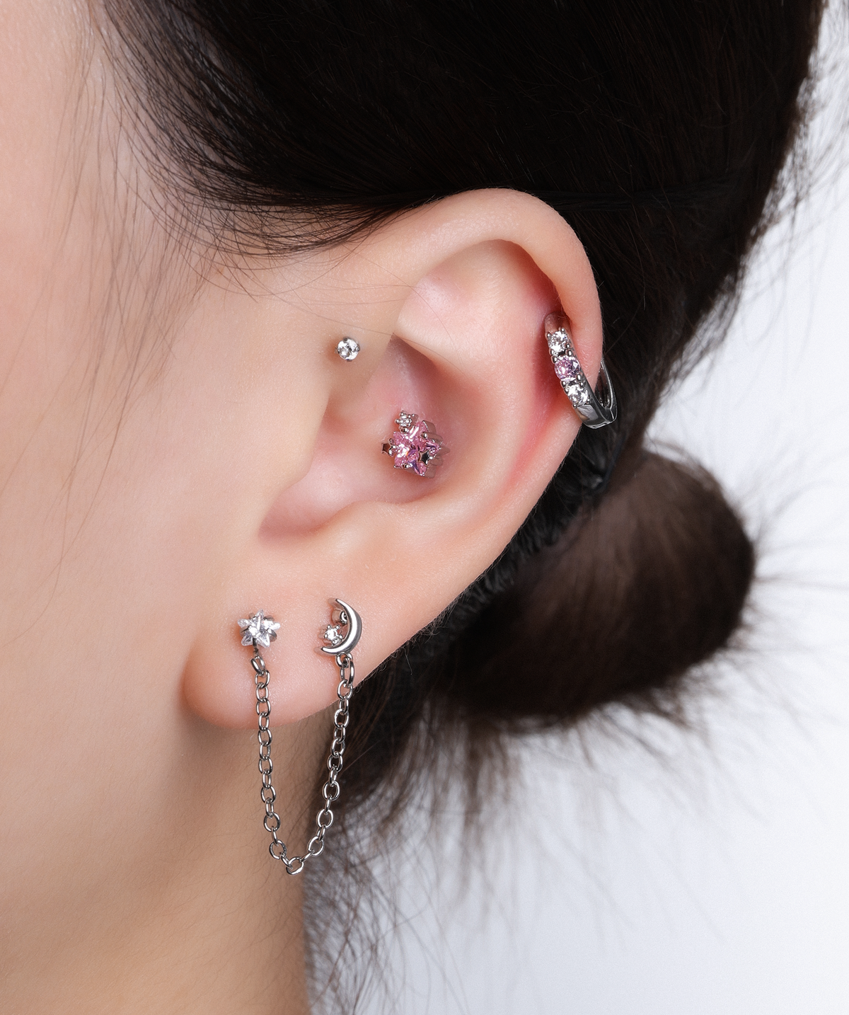 Candy Hoop - Brass - Upper Lobe, Helix - Oumo Jewelry