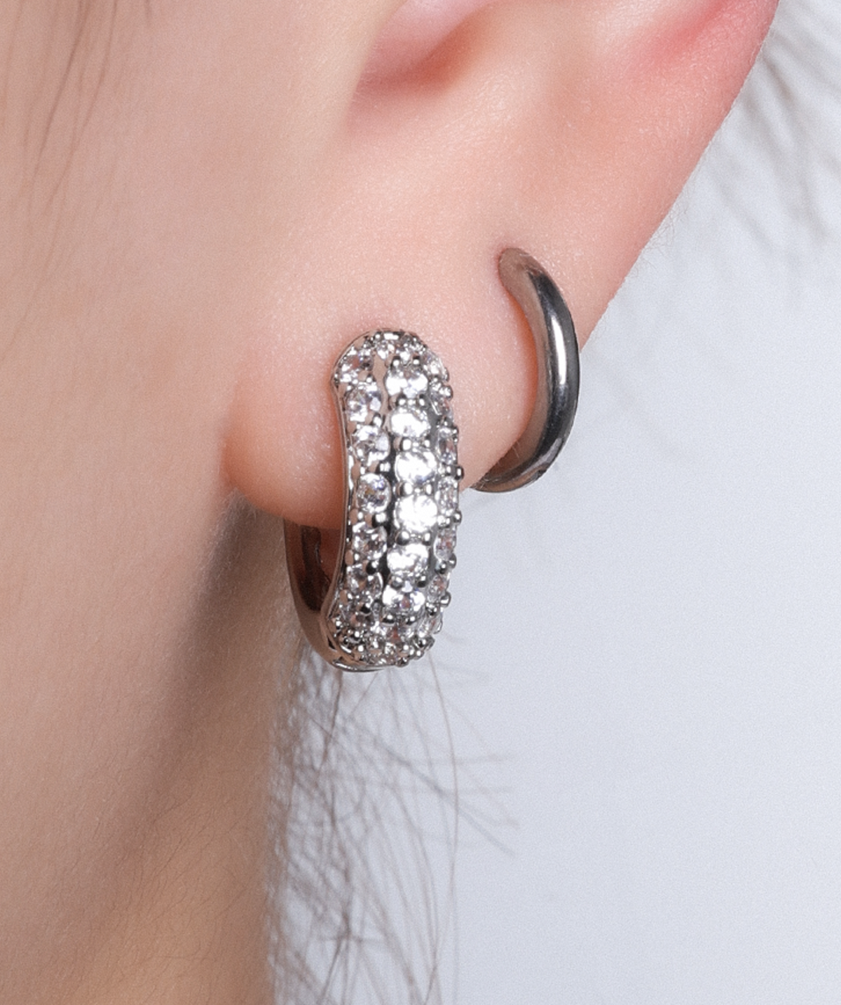 Frosted Sparkle Hoops - Brass - Oumo Jewelry