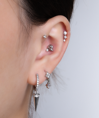 Spike Dangle Hoop - OumoJewelry