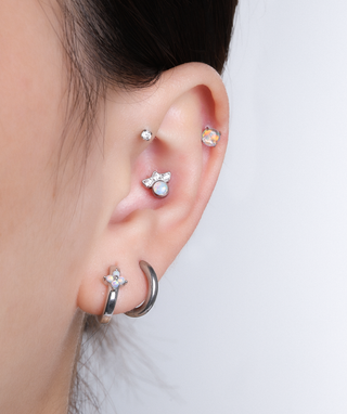 Titanium Aurora Stud