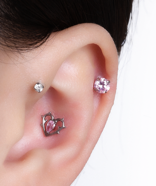 Titanium Sparkle Rainbow Stud