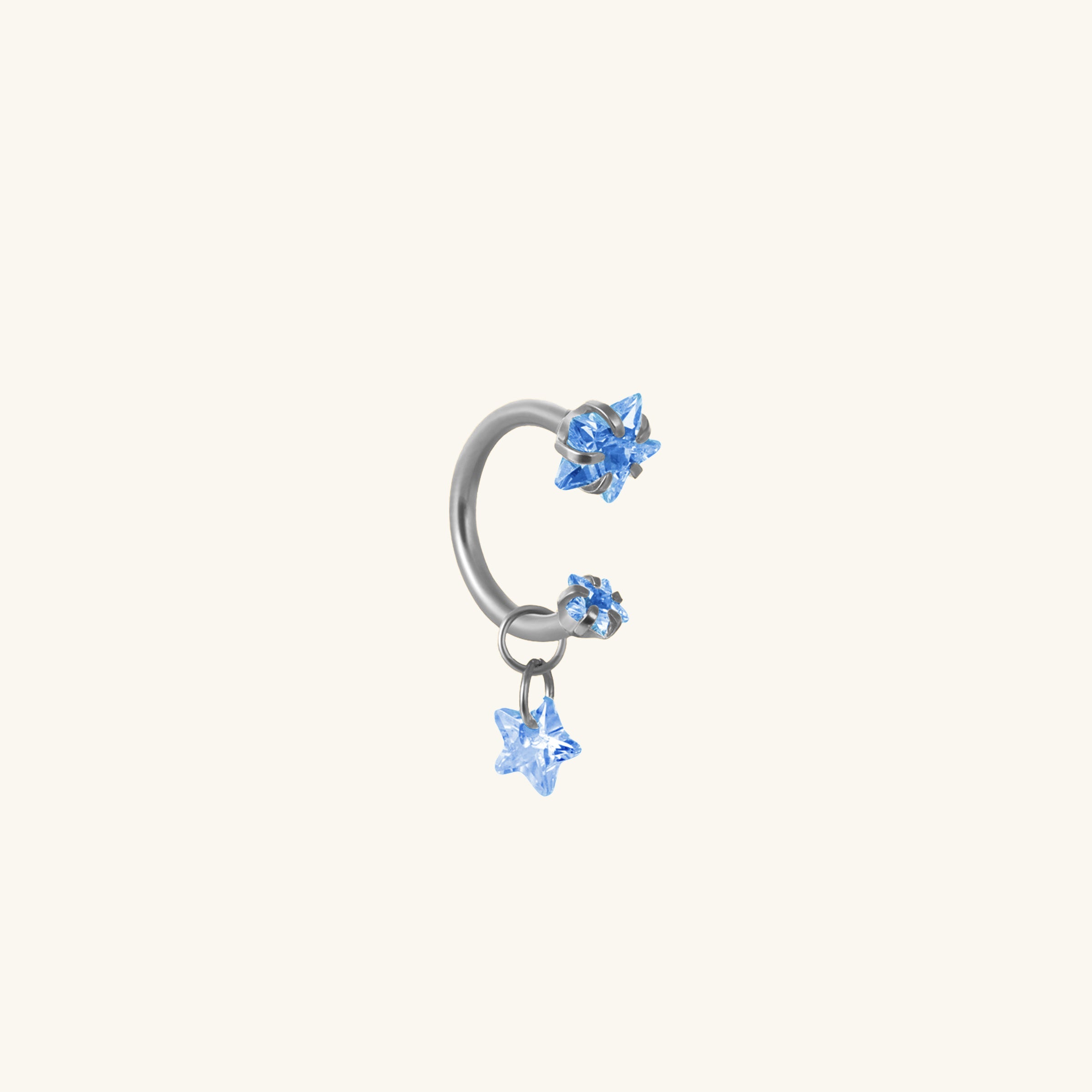 Titanium Stella Horseshoe Ring