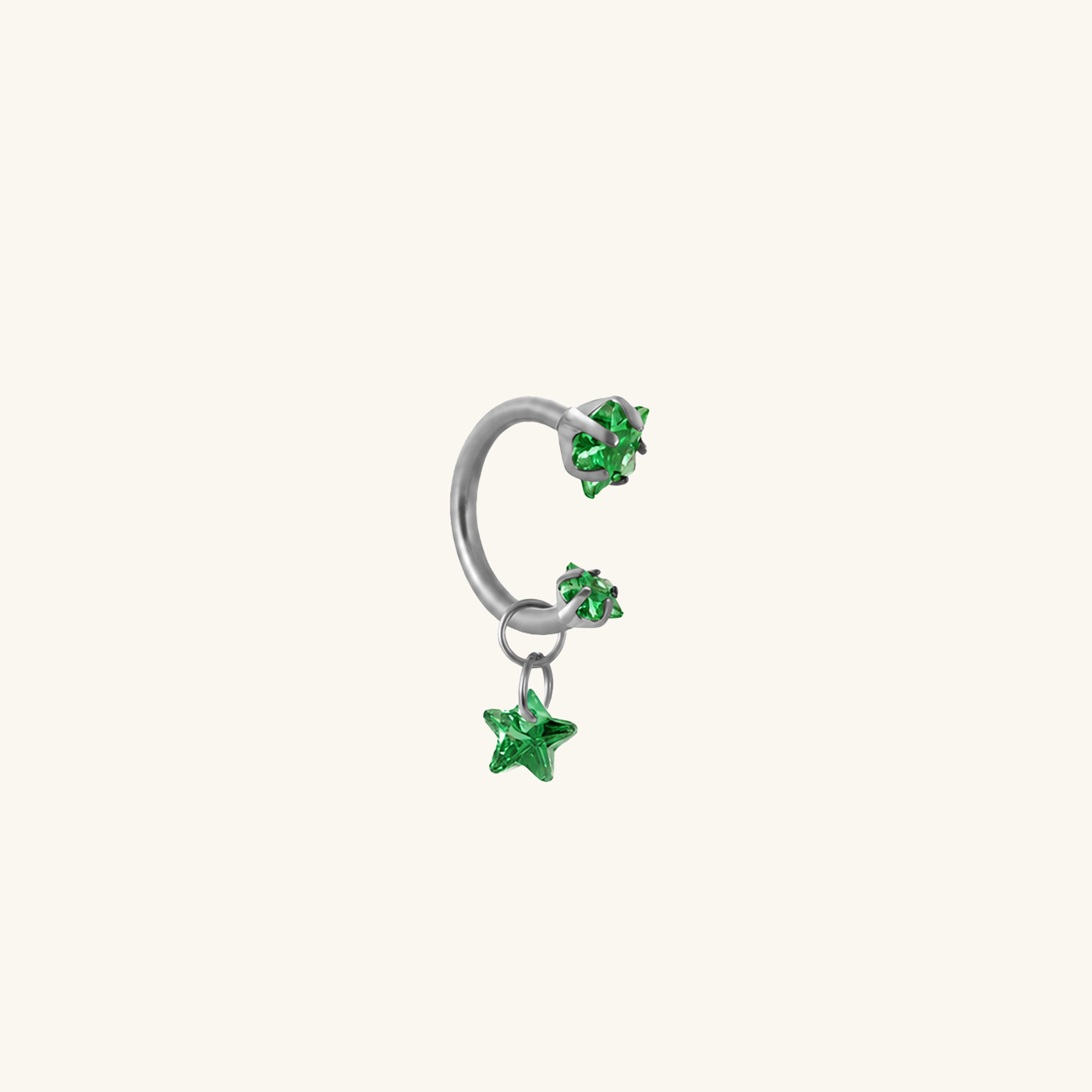 Titanium Stella Horseshoe Ring