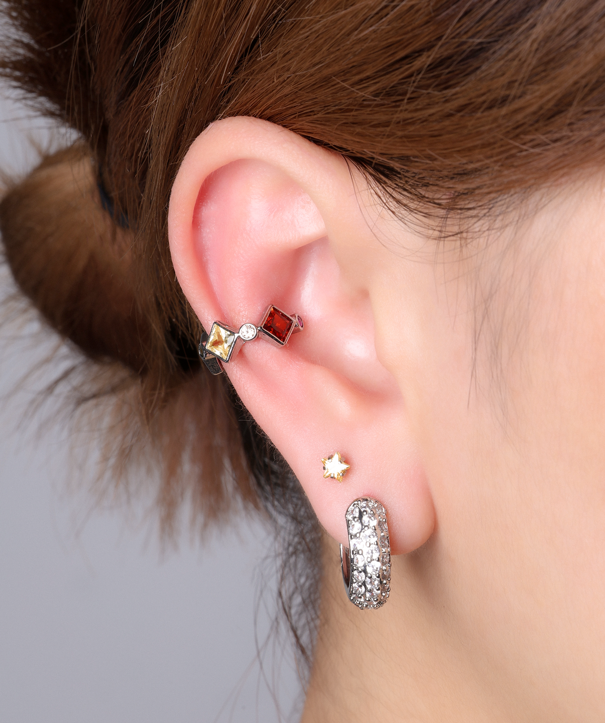 Prism Glow Ear Cuff - Brass - Oumo Jewelry