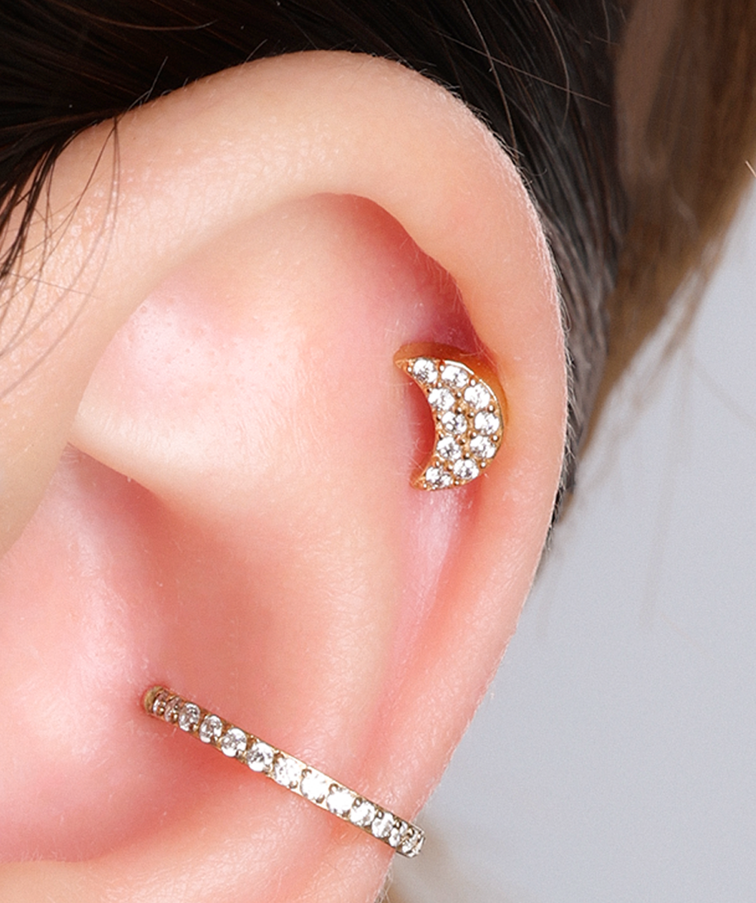 Crescent Stud - OumoJewelry