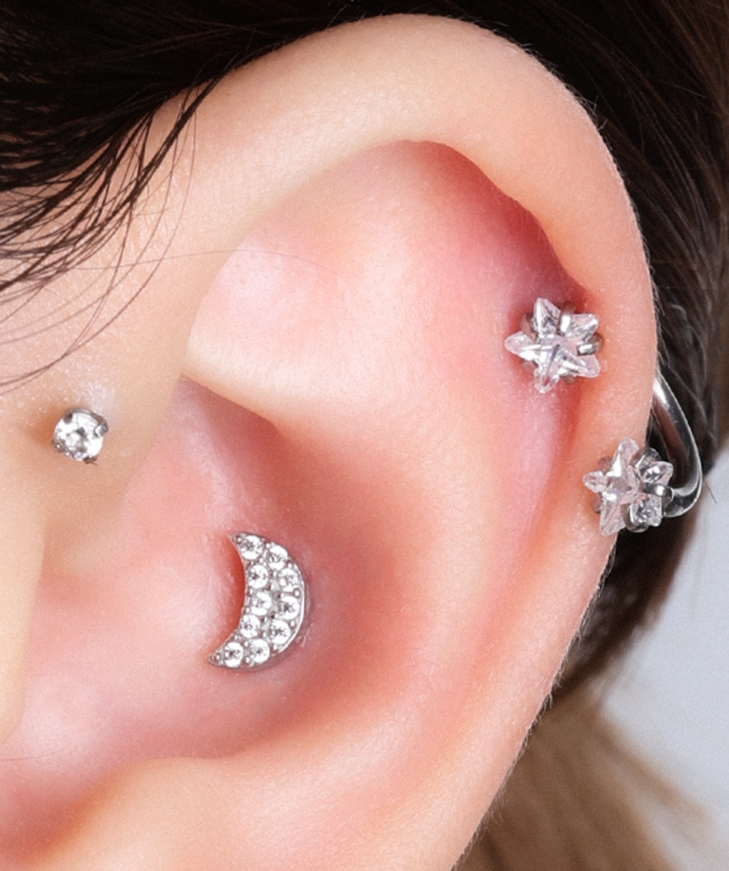 Crescent Stud - OumoJewelry