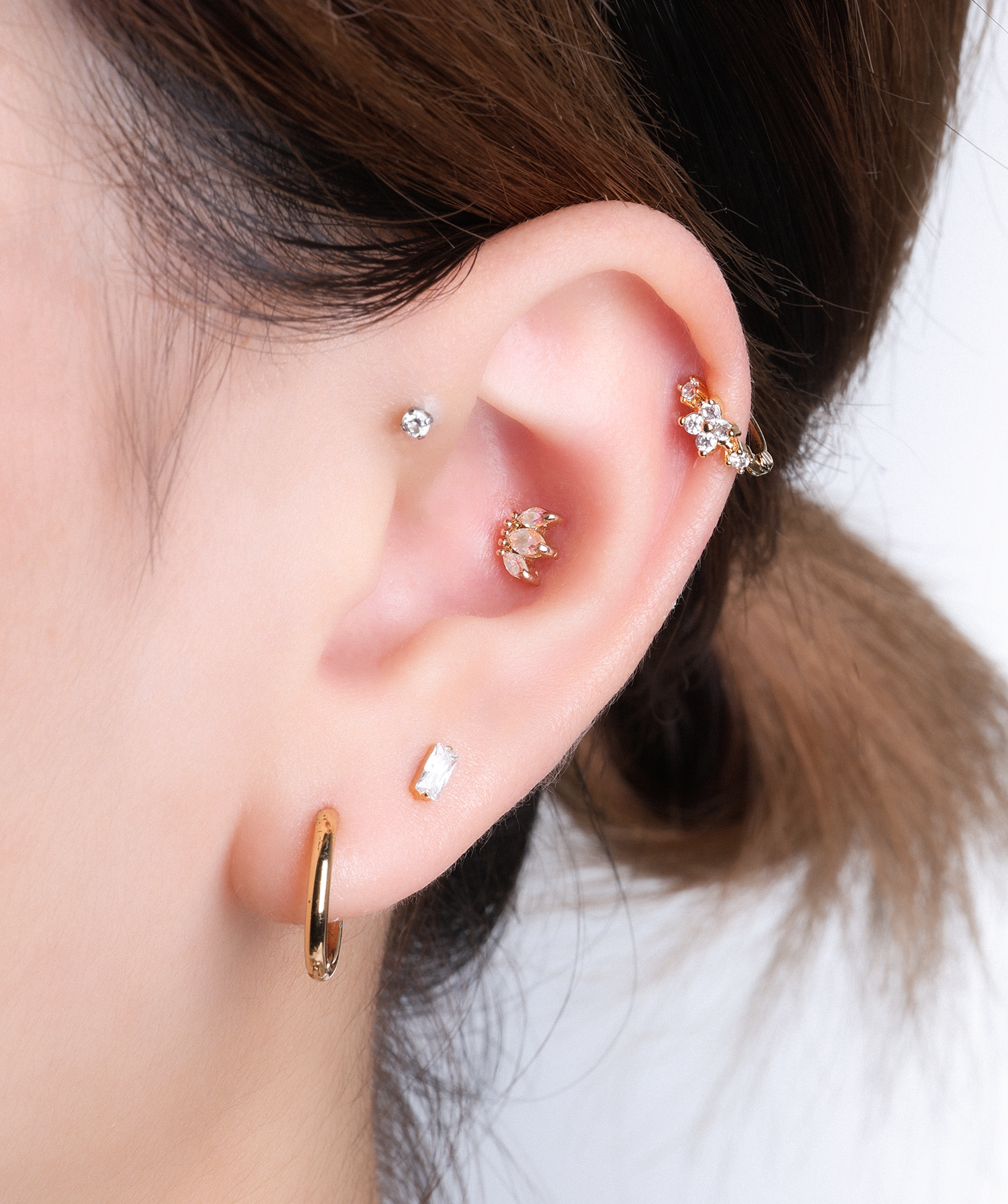 Titanium Squarely Stud - OumoJewelry
