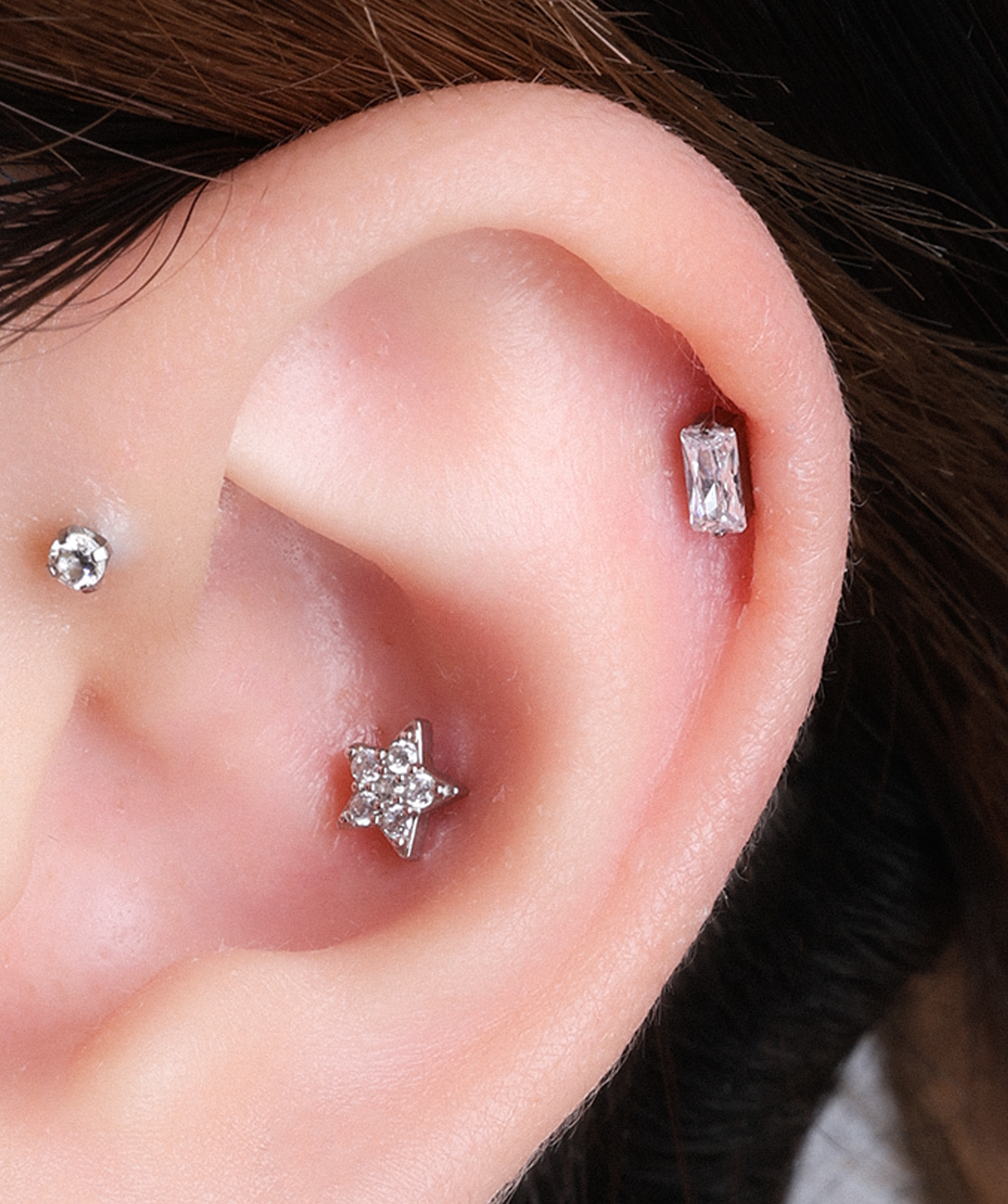 Titanium Squarely Stud - OumoJewelry