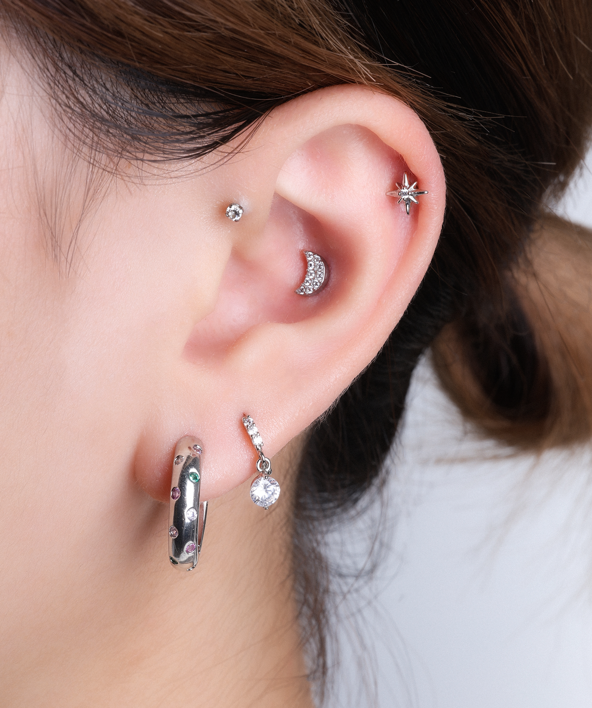 Coloria Hoops - Brass - Lobe - Oumo Jewelry
