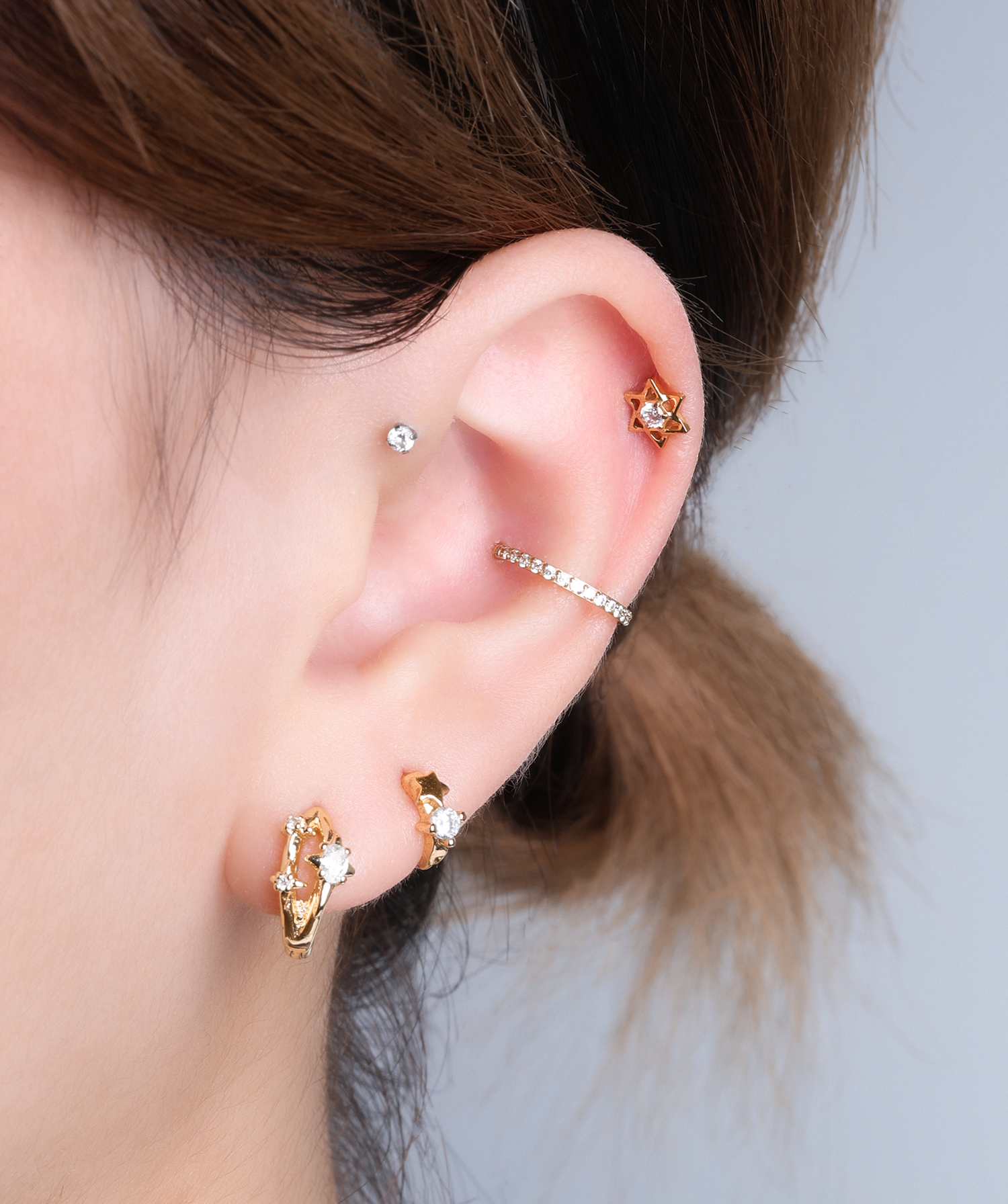 Titanium Lumistar Stud - OumoJewelry