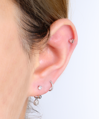 Twinkle Drop Horseshoe Ring