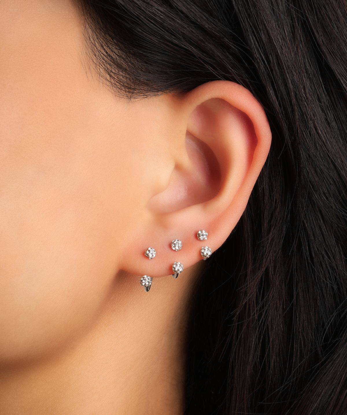 Twinkle Horseshoe Ring - Stainless Steel - Upper Lobe, Forward Helix, Conch - Oumo Jewelry
