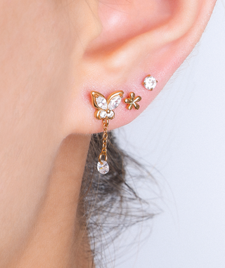Butterfly Drop Stud