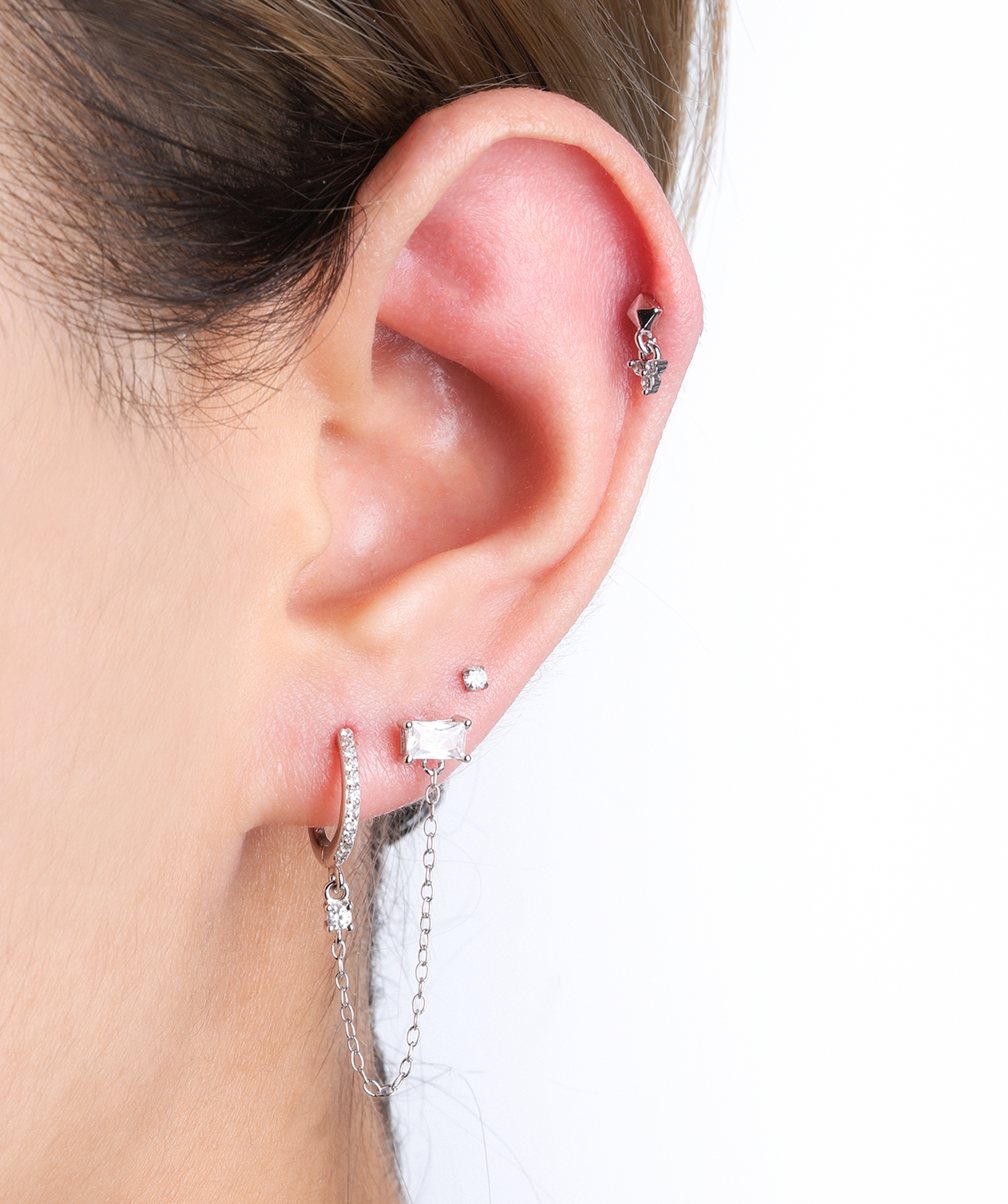 Minimal Dangle Stud - OumoJewelry
