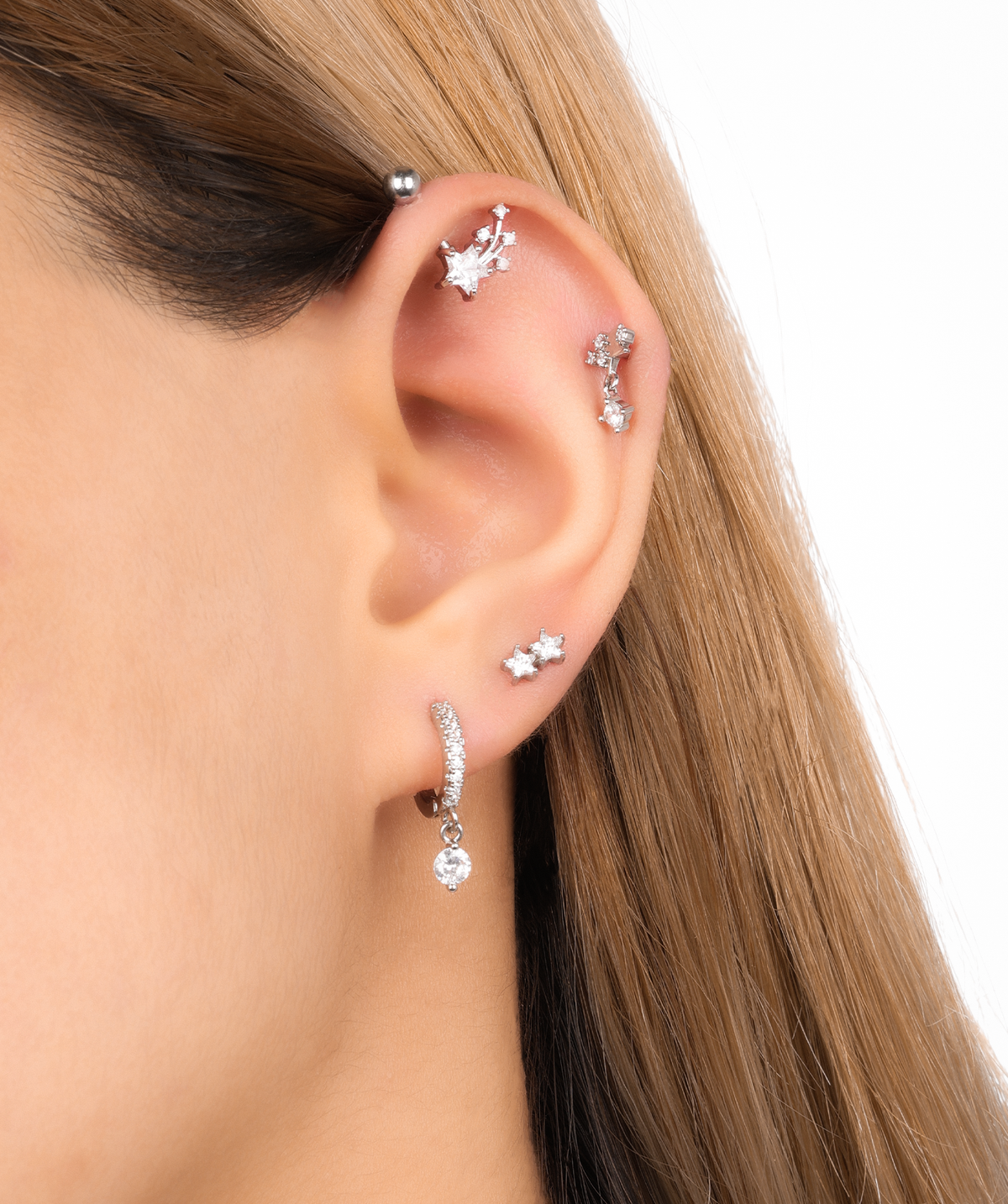 Starlight Vertical Helix - Stainless Steel - Vertical Helix - Oumo Jewelry