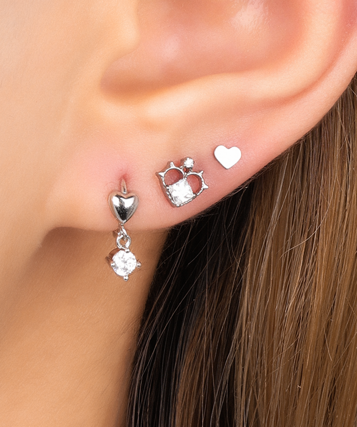 Titanium Love in Thorns Stud - Titanium - Helix, Upper Lobe, Conch - Oumo Jewelry