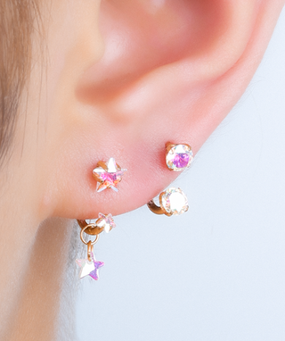 Titanium Stella Color Horseshoe Ring