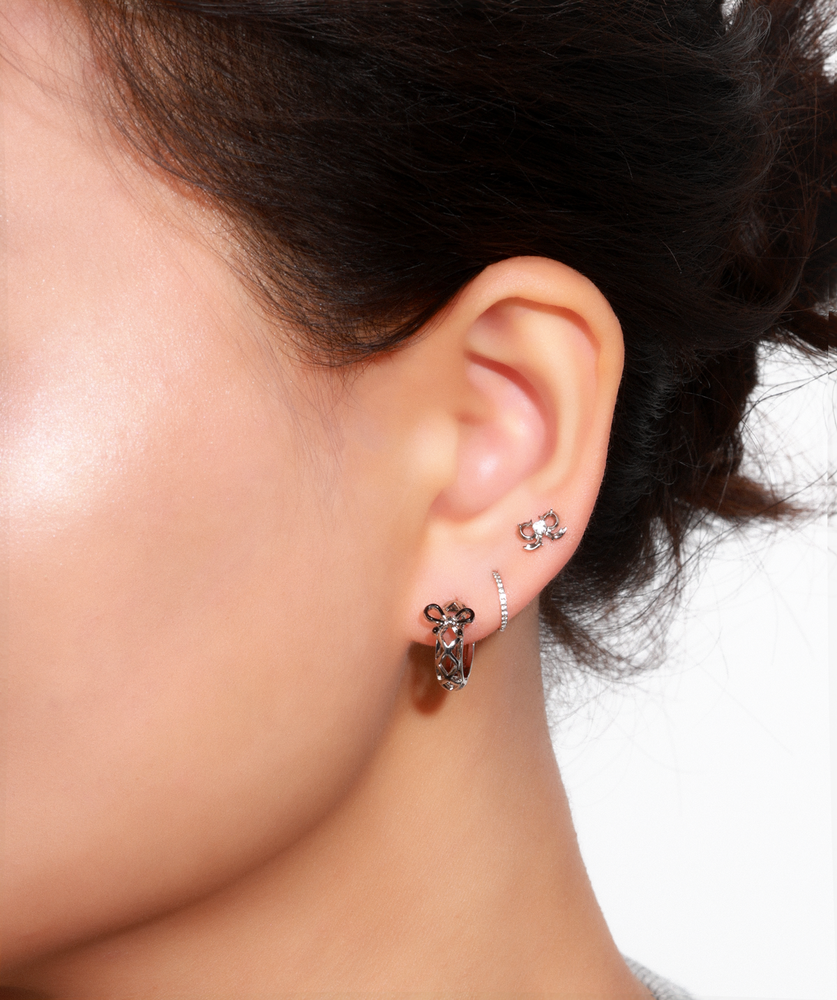 Delia Hoops - Brass/Sterling Silver 925 - Lobe - Oumo Jewelry