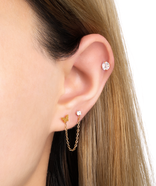 Butterfly Chain Stud - OumoJewelry