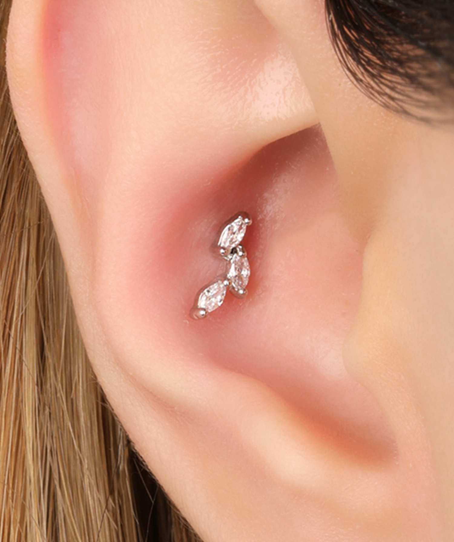Marquise Arc Stud - OumoJewelry