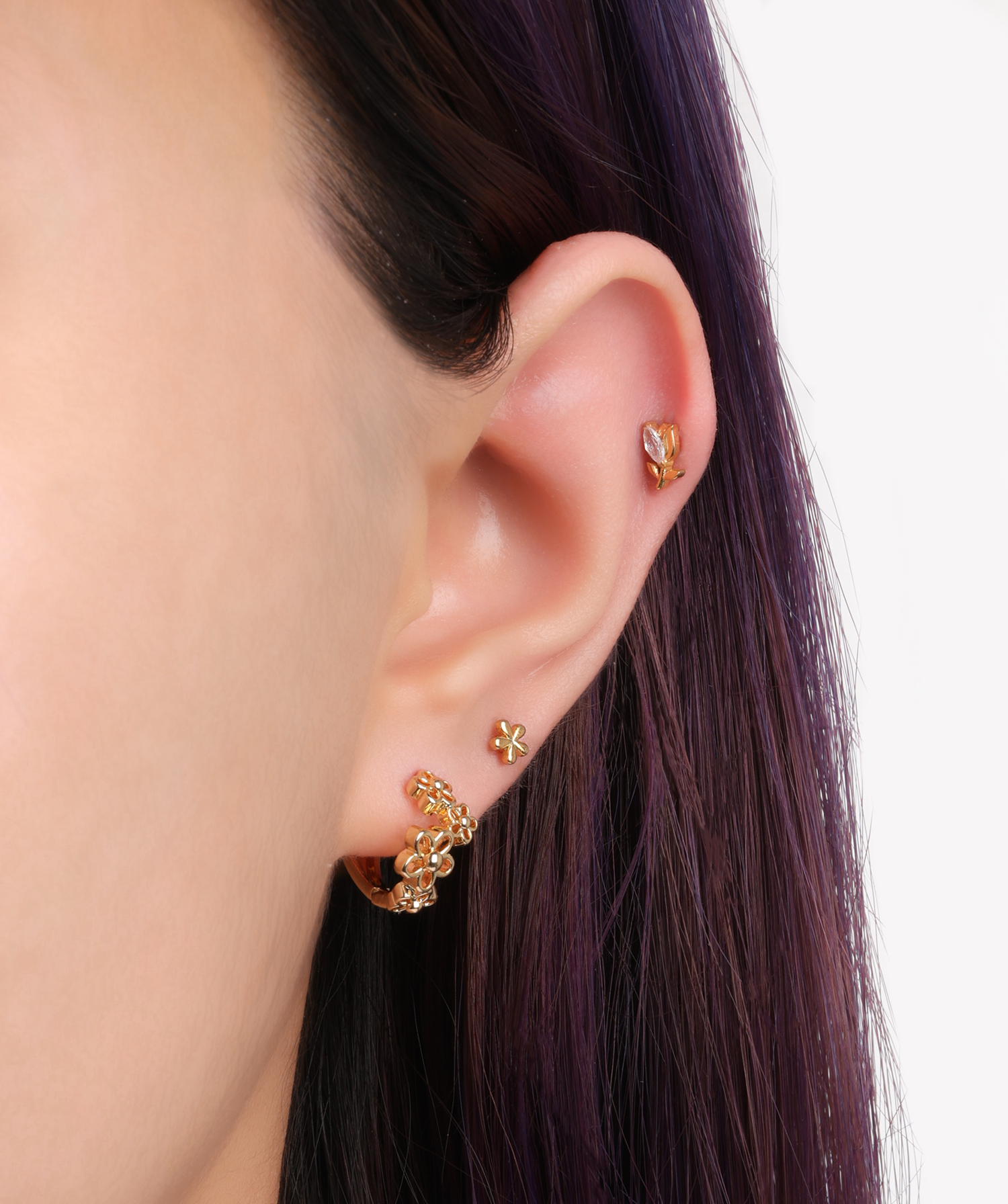 Titanium Velda Stud - OumoJewelry