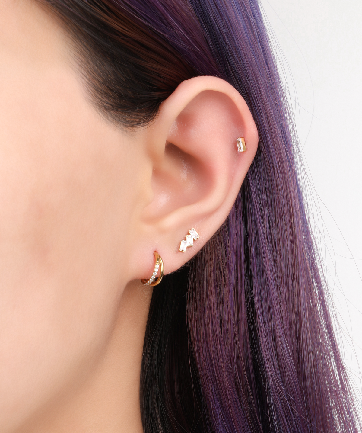 Titanium Tarin Stud - Titanium - Helix, Upper Lobe, Conch - Oumo Jewelry
