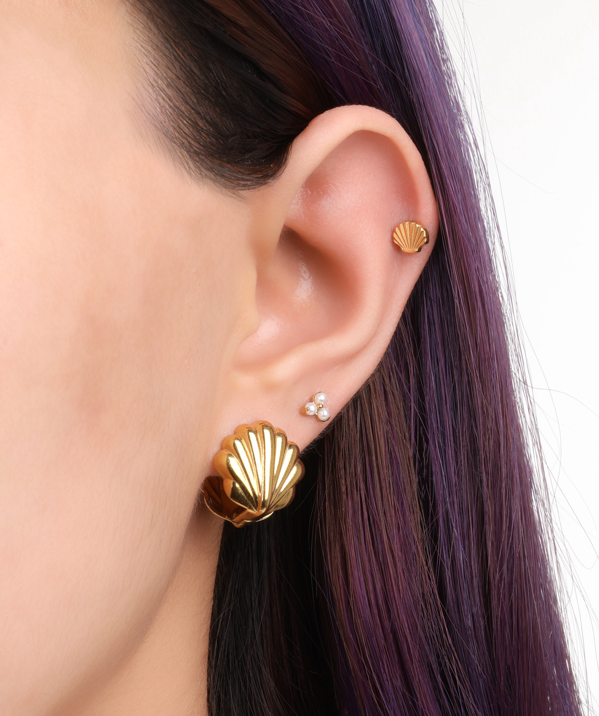 Shell Earrings - Lobe - Oumo Jewelry