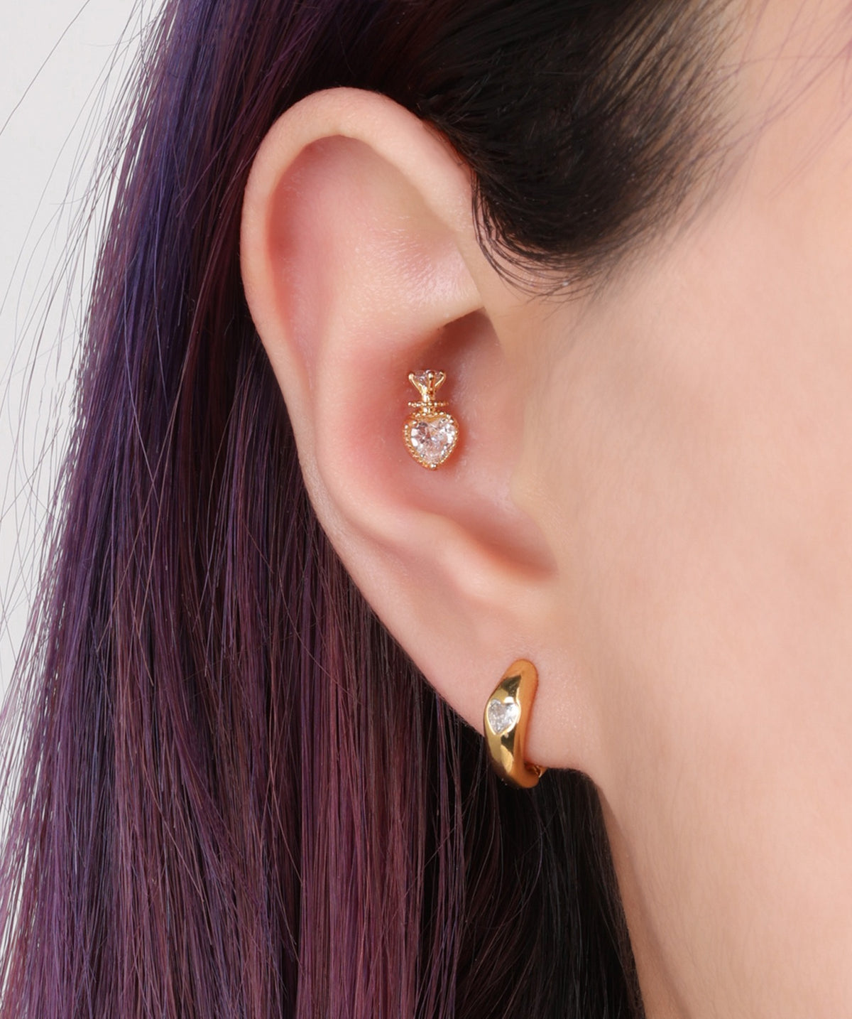 Lazlo Stud - Stainless Steel - Upper Lobe, Helix - Oumo Jewelry
