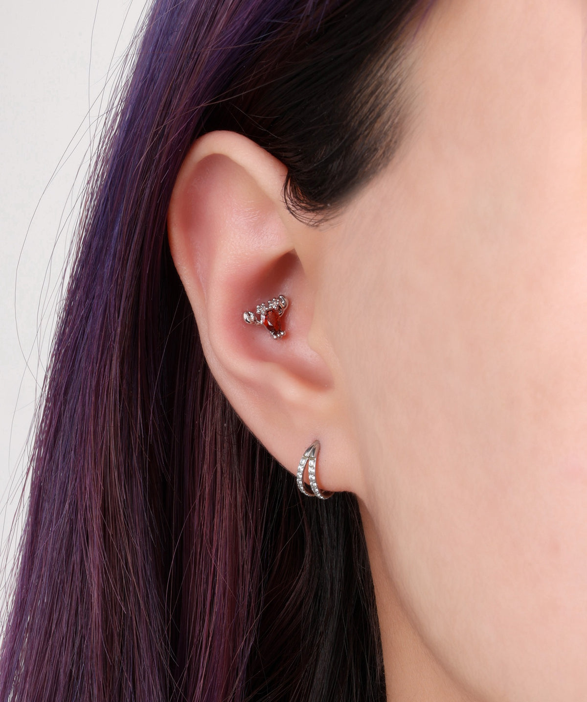 Lobster Stud - Stainless Steel - Upper Lobe, Helix - Oumo Jewelry