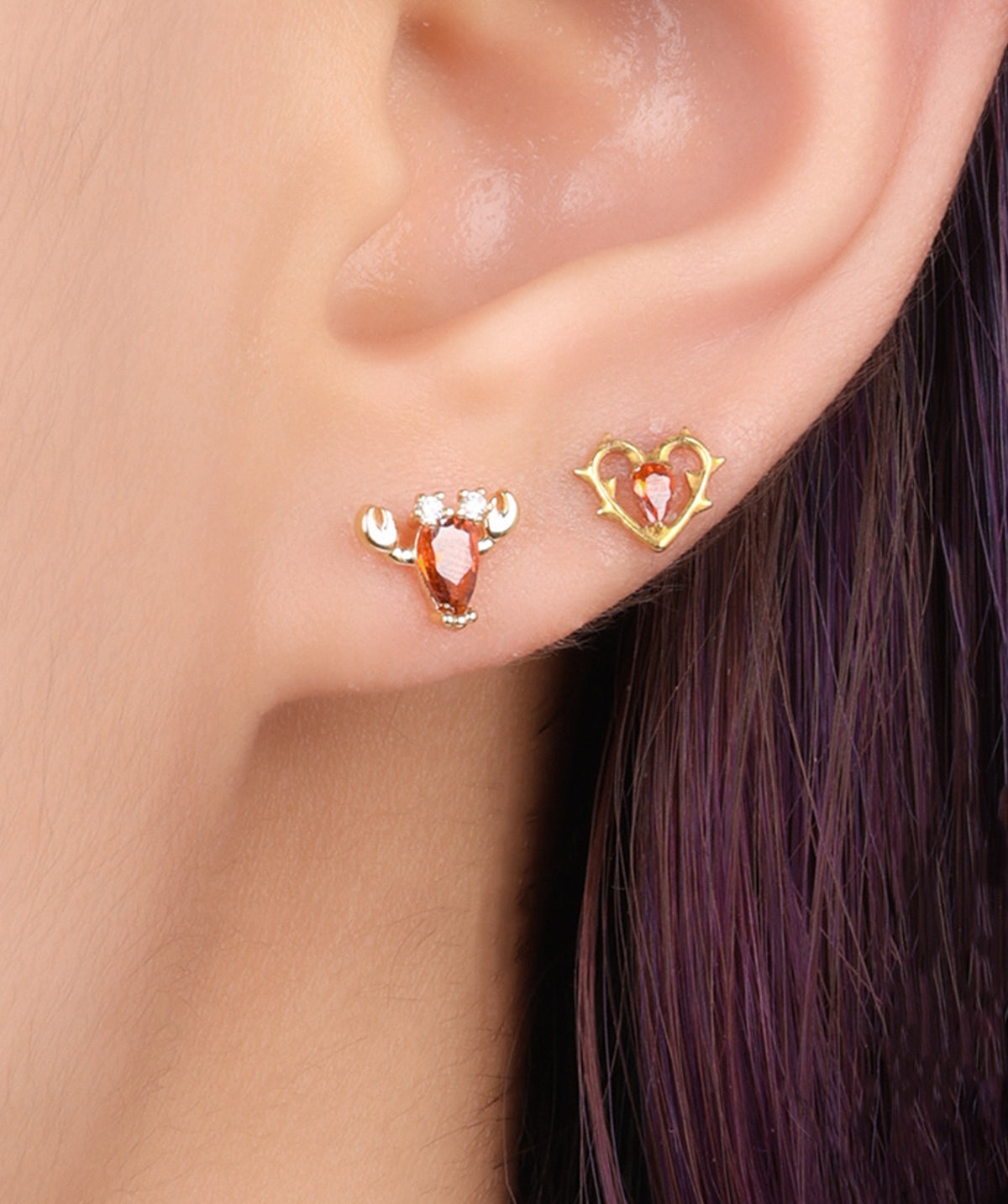 Lobster Stud - Stainless Steel - Upper Lobe, Helix - Oumo Jewelry