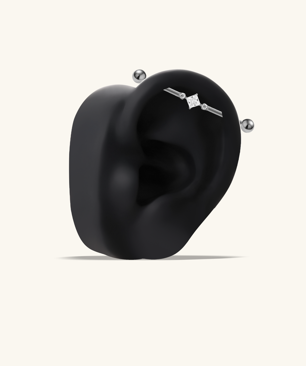Titanium Siena Industrial Barbell - Titanium - Industrial - Oumo Jewelry