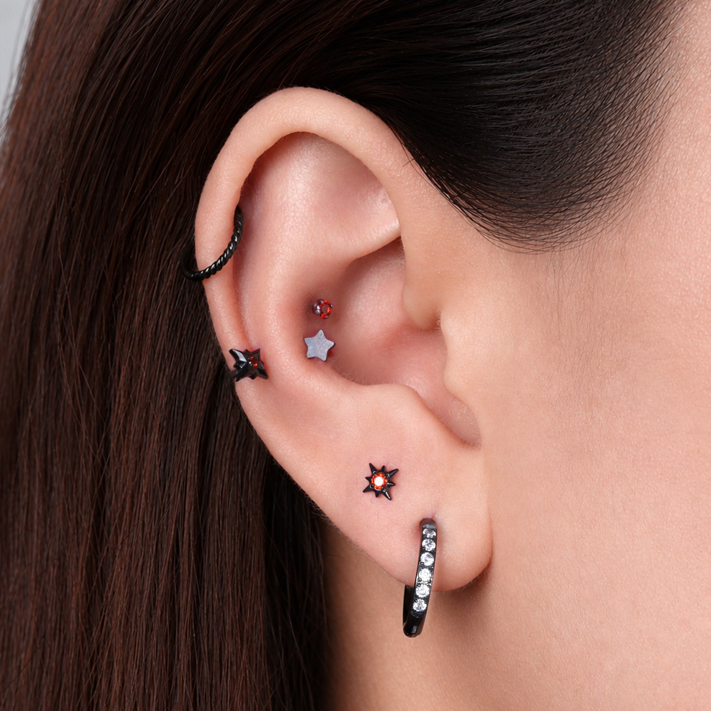 Titanium Raisa Star Stud