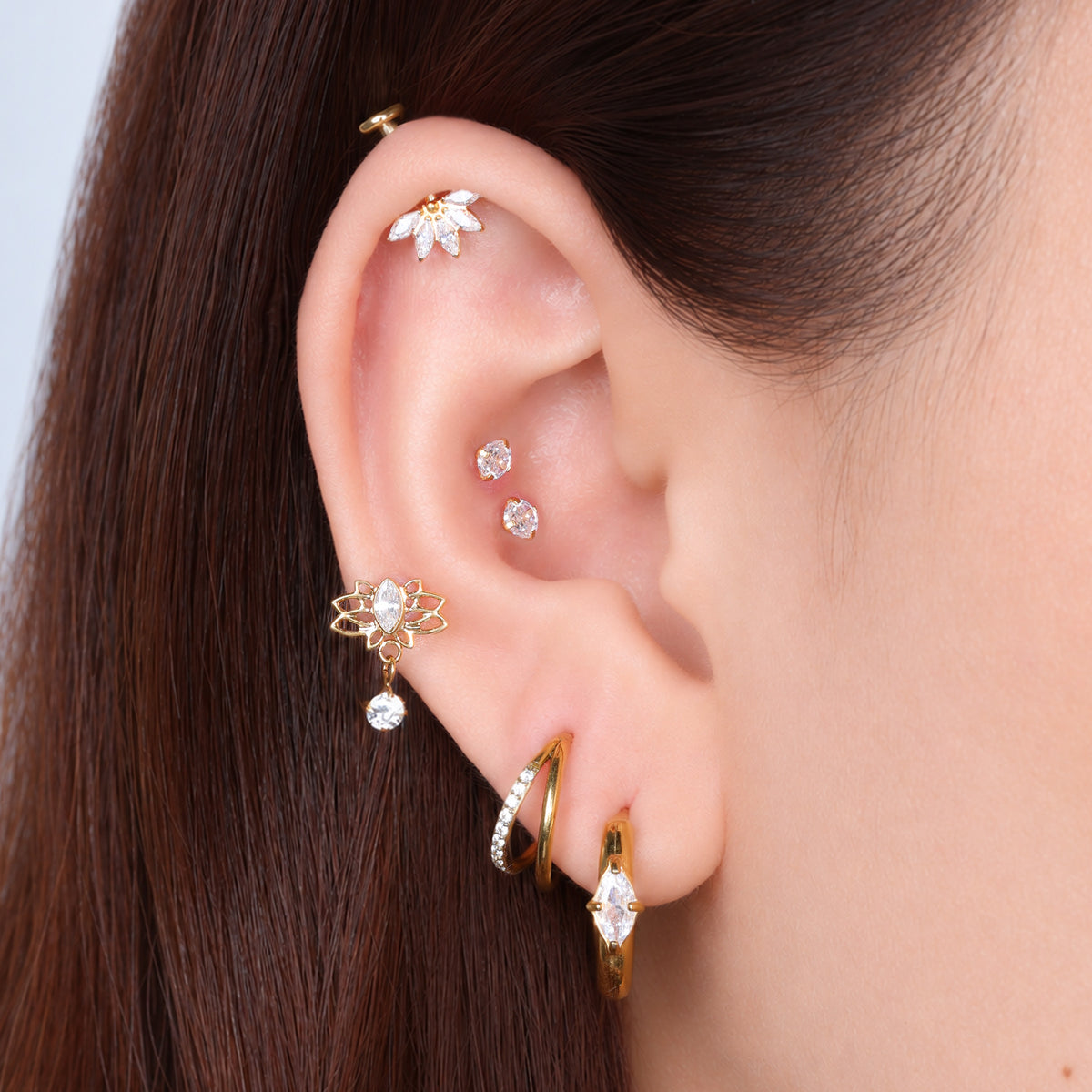 Titanium Cassia Stud