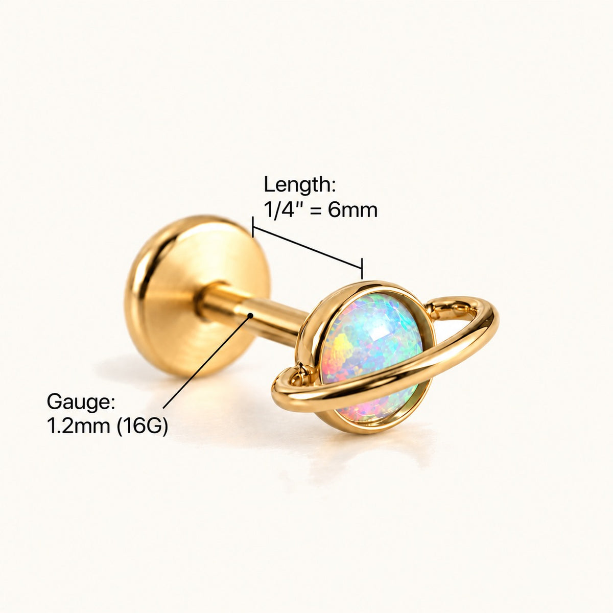 Titanium Inara Threadless Stud - OumoJewelry
