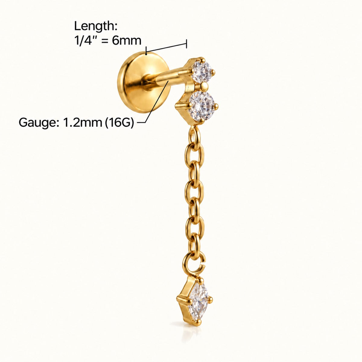 Titanium Isabeau Stud - OumoJewelry