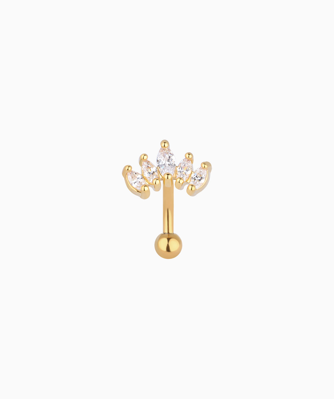 Marquise Crown Curve Barbell