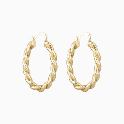 Oval Twist Hoops - OhmoJewelry