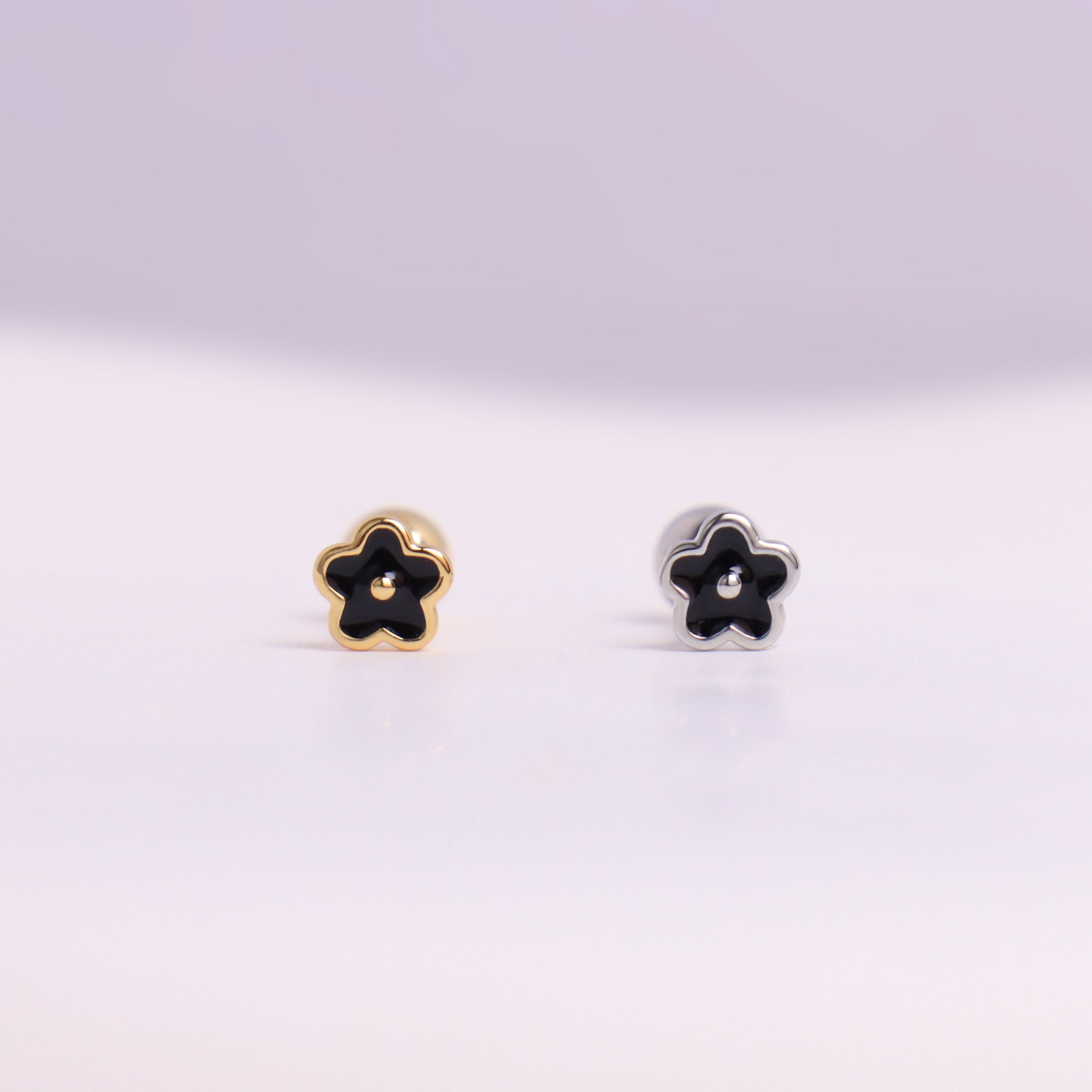 Enamel Flower Stud - OhmoJewelry