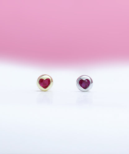 Puffed Heart Stud