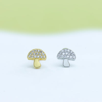 Fresh Mushroom Stud - OhmoJewelry