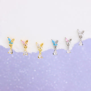 E23m11027 Water Drop Butterfly Drop Earring - OhmoJewelry