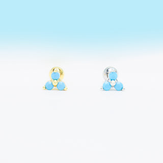 E23m12003 Petite Turquoise Stud - OhmoJewelry