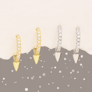 E23m12015 Punk Rivet Hoop Earrings - OhmoJewelry