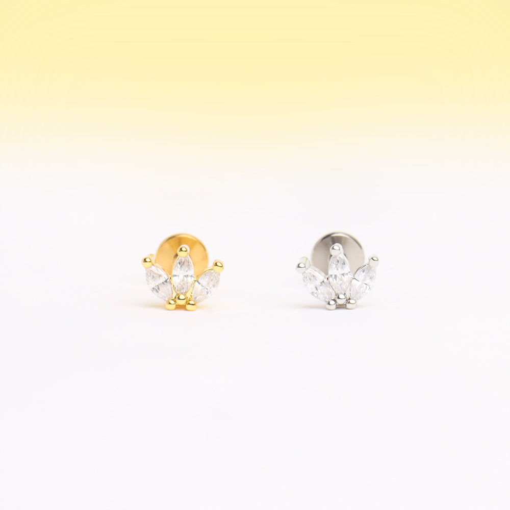 Titanium Marquise Stud - OhmoJewelry